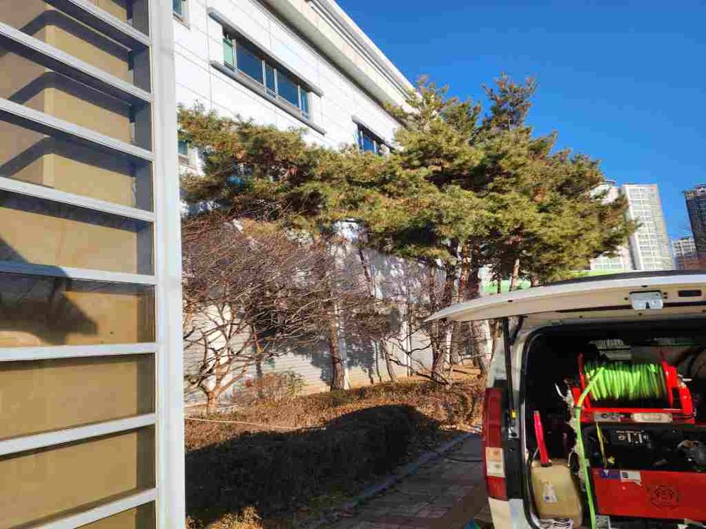 노원구 건물 외부 고압세척 작업